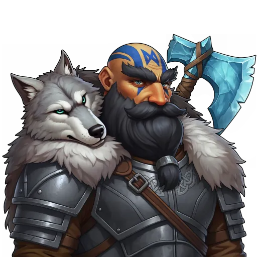 Harkon key art — Frostwolf skin
