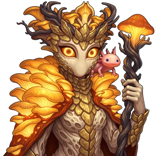 Mycella key art — Wyrmgold skin