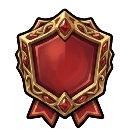 Gold and red shield badge — highest time-played tier